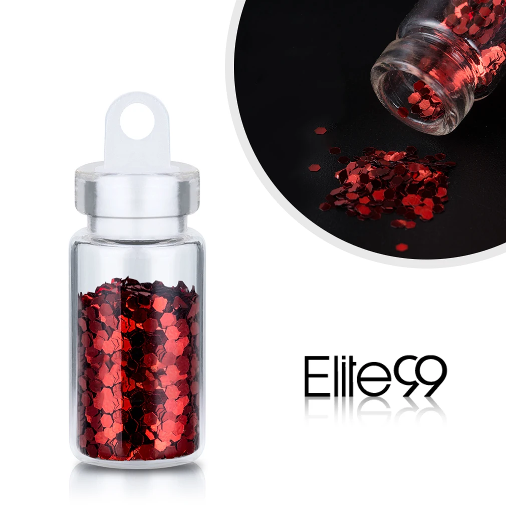 Elite99 Colorful Acrylic Nail Sequins Shining Paillette Decor Mini Bottle Nail Art Glitter Decoration Manicure For DIY Nail Art