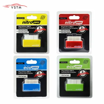 

New Arrival NitroOBD2 Chip Tuning Box Nitro OBD2 Performance Plug and Drive OBD2 Chip Tuning Works For Diesel Retail Box