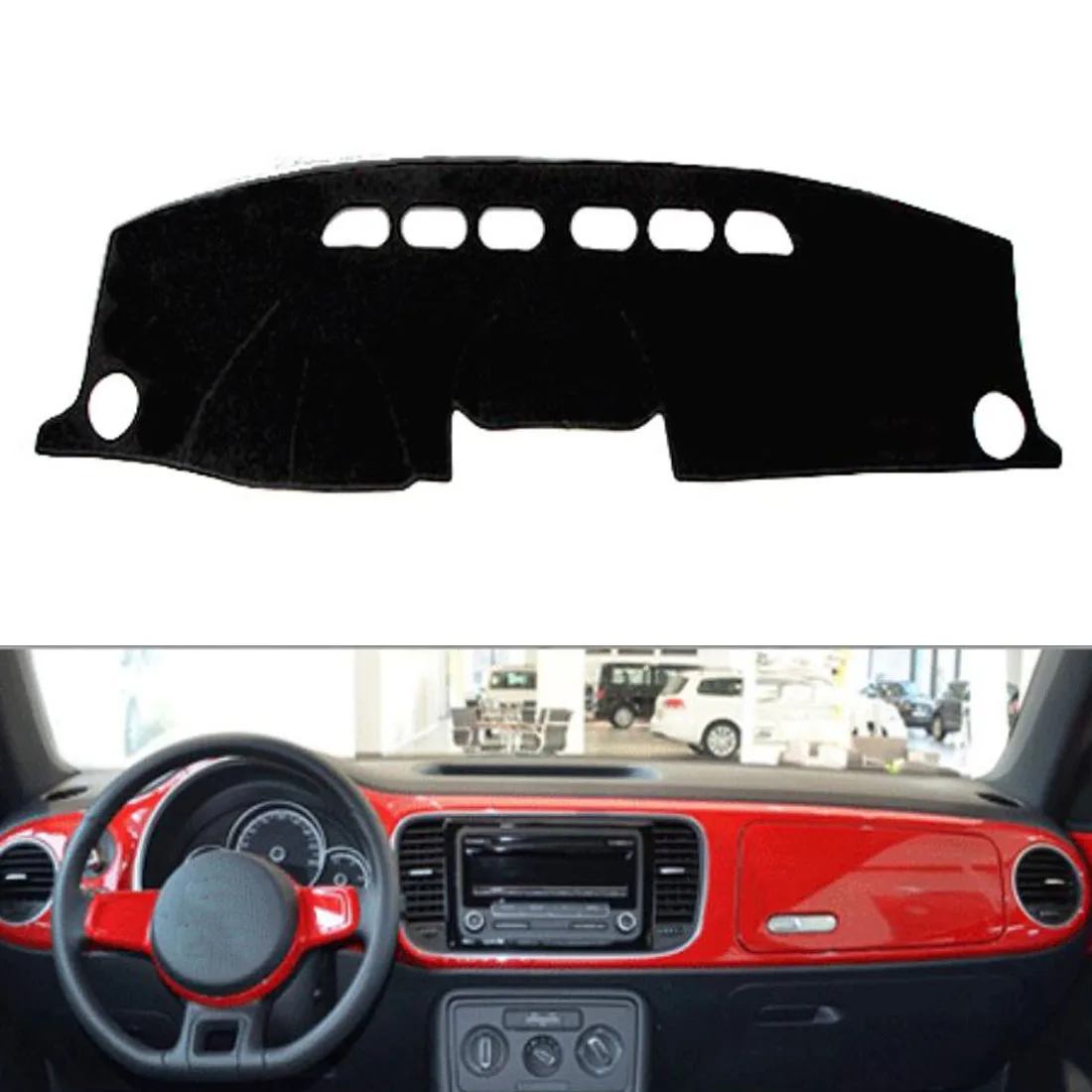 

Dongzhen Fit For VW Beetle 2012-2016 Auto Car Dashboard Cover Avoid Light Pad Instrument Platform Dash Board Cover Mat