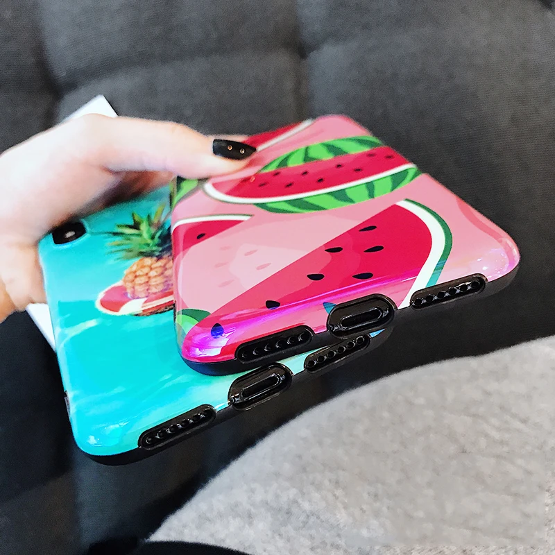 LOVECOM Blu-Ray Cases For iPhone XS Max XR XS X 6 6S 7 8 Plus Cute Summer Fruit Pineapple Watermelon Soft IMD Phone Back Cover LOVECOM Blu-Ray Cases For iPhone XS Max XR XS X 6 6S 7 8 Plus Cute Summer Fruit Pineapple Watermelon Soft IMD Phone Back Cover