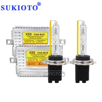 

SUKIOTO AC 55W Canbus Xenon D2H 9012 HID Headlight Kit H7 H11 H3 H1 5500K Xenon Lamp DLT X55 Canbus Fast Start Car Light Ballast