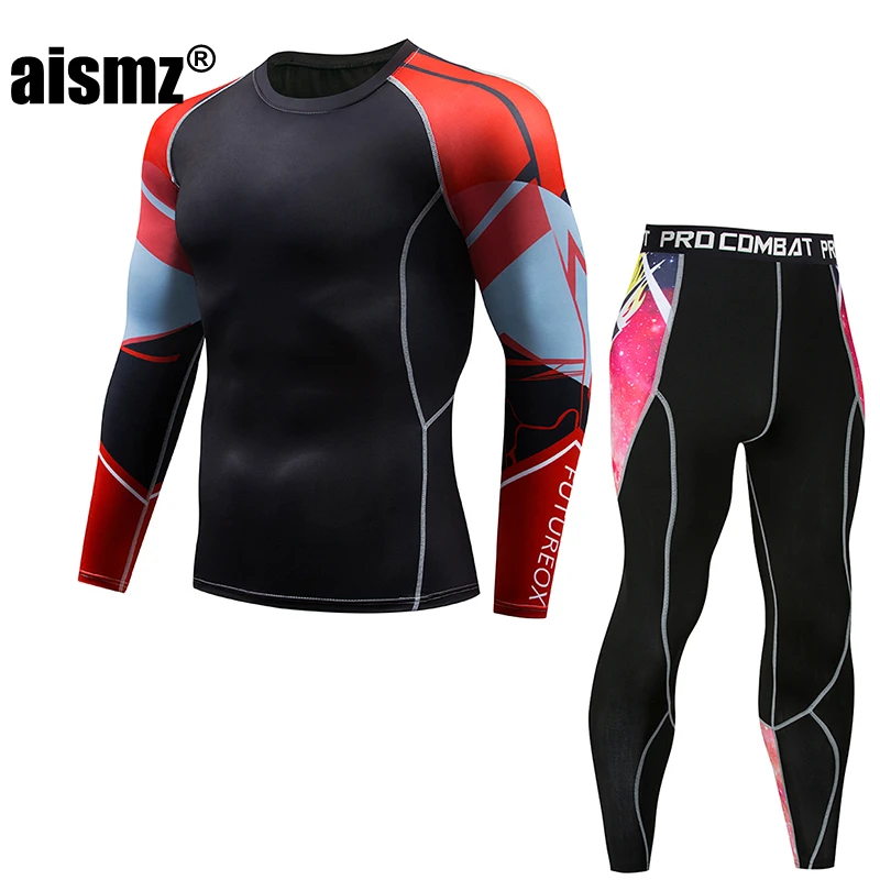 Aismz, мужское термобелье, набор, зима, теплый, быстро сохнет, технология, поверхность, эластичная сила, подштанники, костюм, компрессионная Пижама, Пижама - Цвет: AZ2012H