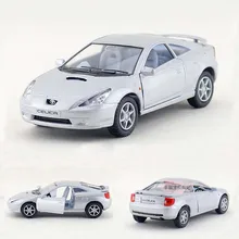 Высокая имитация 1:34 Toyota Celica литья под давлением сплав модель автомобиля Металл с вытягиванием назад автомобиль игрушка для ребенка подарки на день рождения