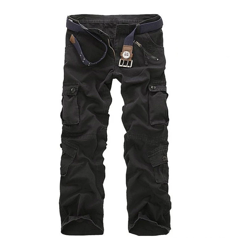 2019 Fashion Men Military Tactical Cargo Pants Casual Loose Baggy Cotton Pockets Combat Swat Army A