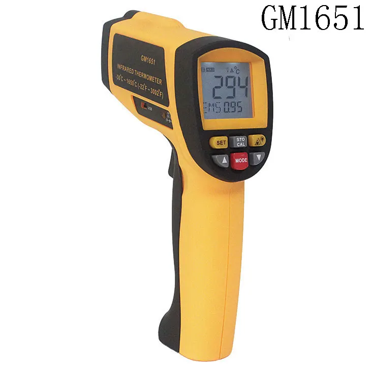

Laser Temperature Gun Digital Infrared Thermometer GM1651 Non-contact Thermoeter Tester Range -30~1650 Degree With USB Interface