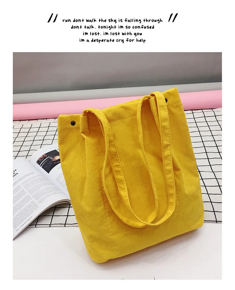 Сумки для женщин, Женская Вельветовая сумка-шоппер, Женская Повседневная сумка, складная многоразовая пляжная сумка для покупок, Bolsa Feminina