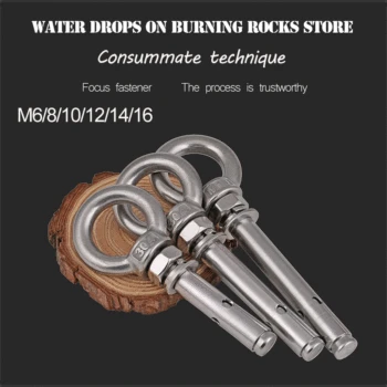 

304 stainless steel Expansion bolts expansion pull explosion screw M6 M8 M10 M12 M14 M16 ribbon expansion ring with ring wall
