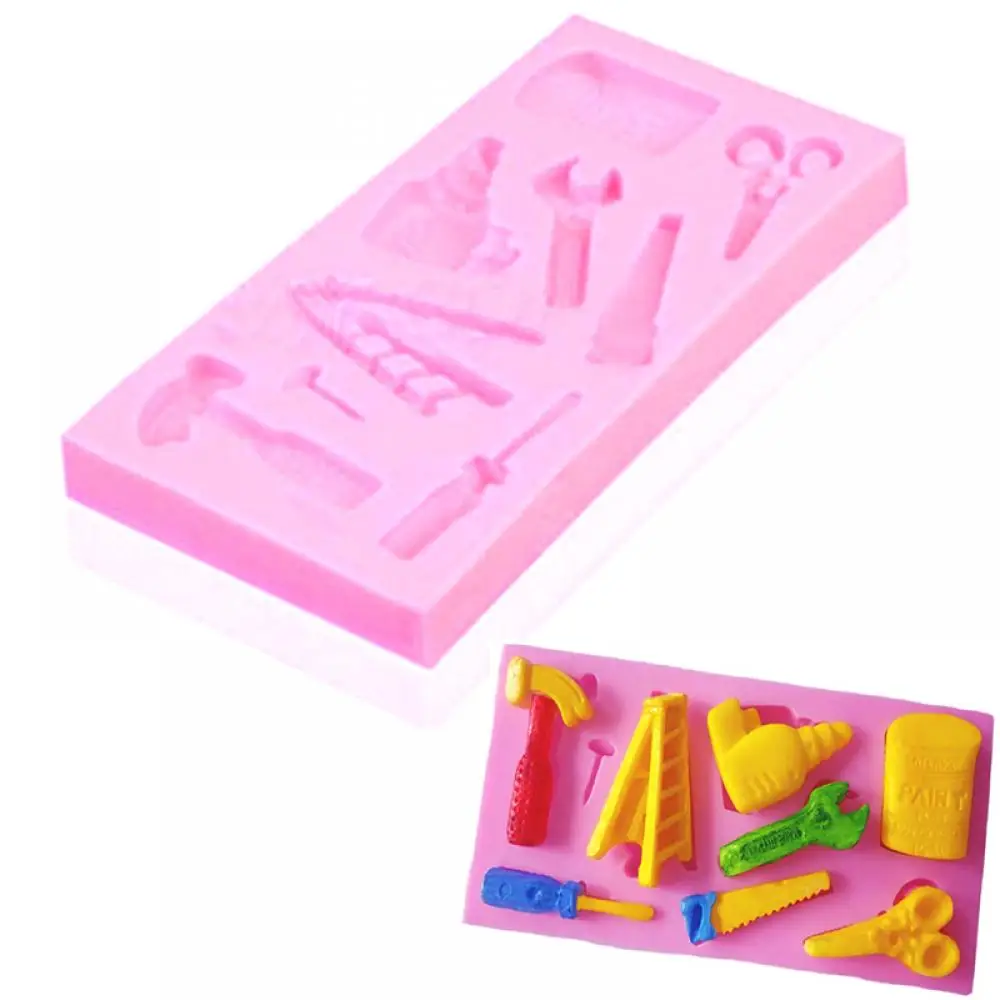 3D Silicone Cake Mold Hammer and Opener Shape DIY Fondant Cake Molds
