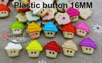 

50PCS 16MM cake button decoration Dyed Plastic buttons garment coat boots sewing clothes accessories P-170