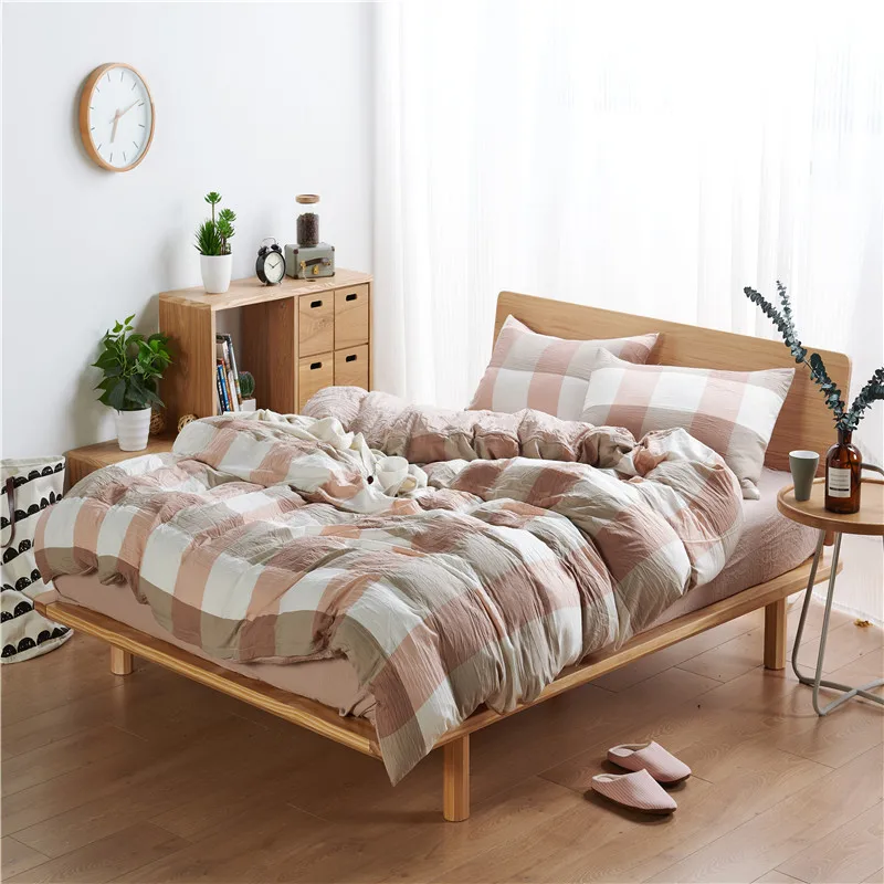 

Simple Coffee White Fashion Bedding Set 3/4pcs Duvet Cover Sets Soft Bed Linen Flat Bed Sheet Set Pillowcase Bed Cover Full Size