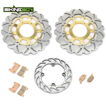

BIKINGBOY For Honda CBR600RR CBR 600 RR RR5 RR6 05 06 2005 2006 Full Sets WavyFront Rear Brake Discs Disks Rotors Pads