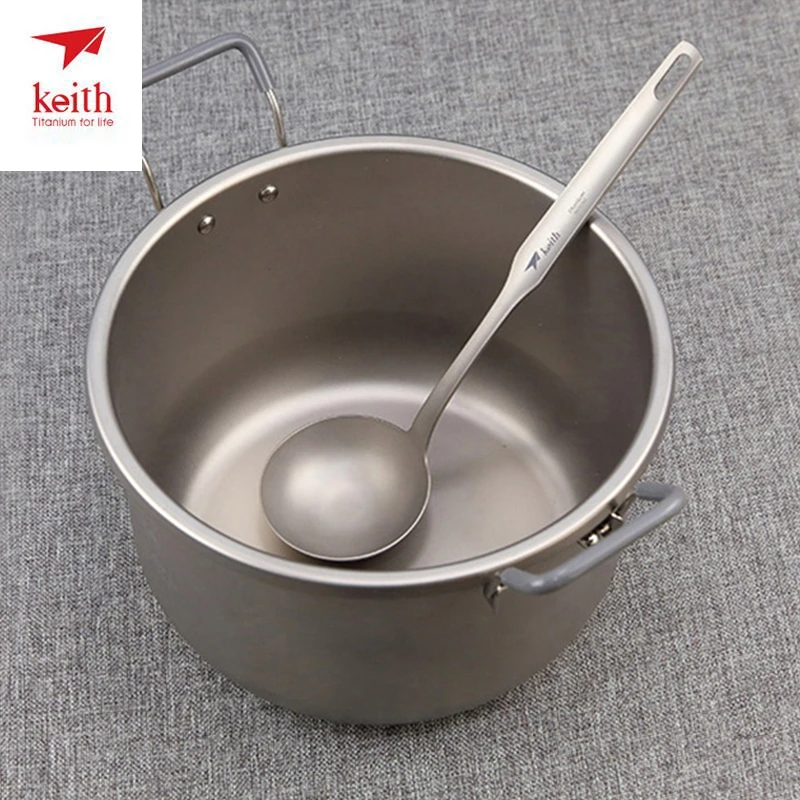  Three-piece Suit Keith Titanium Spatula Titanium Soup Spoon Colander Long Handle Cooking Shovel Kit - 33028473718