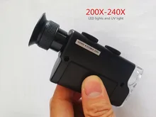AIBOULLY 7752 High Magnification Magnifier 200X-240X LED Light Magnifier UV Light Archaeological Tools Identification Handheld led light magnifier