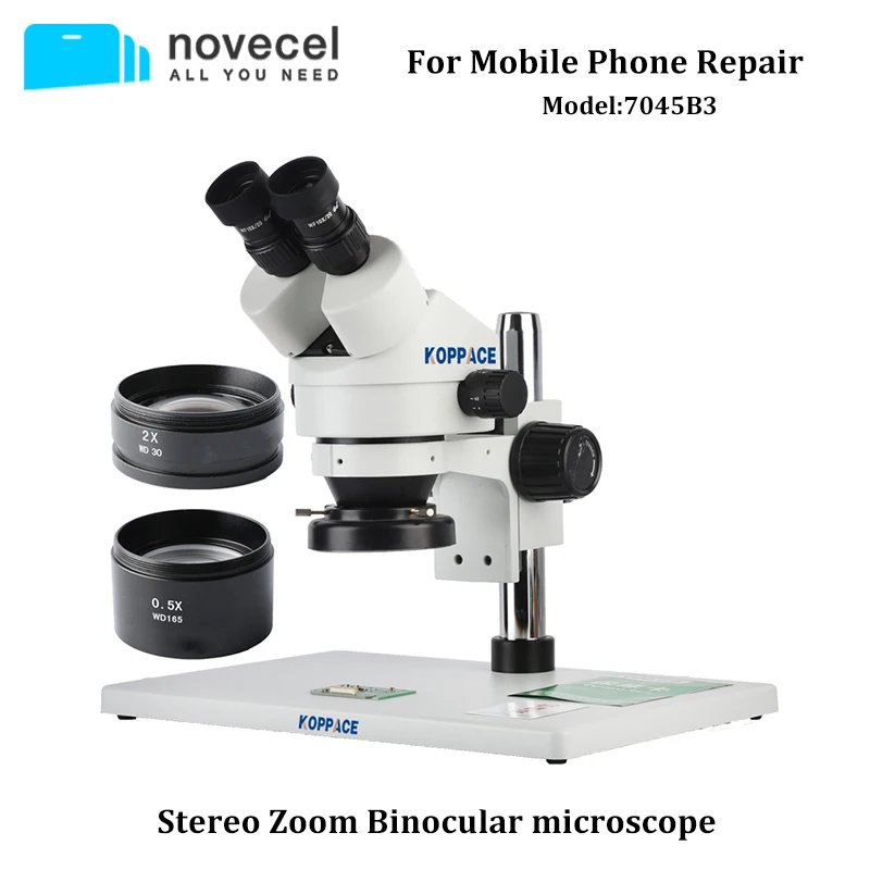 

3.5X-90X Stereo Zoom Binocular microscope with LED Lights WF10X/20 Eyepiece PCB Solder Tool for Mobile Phone Repairing