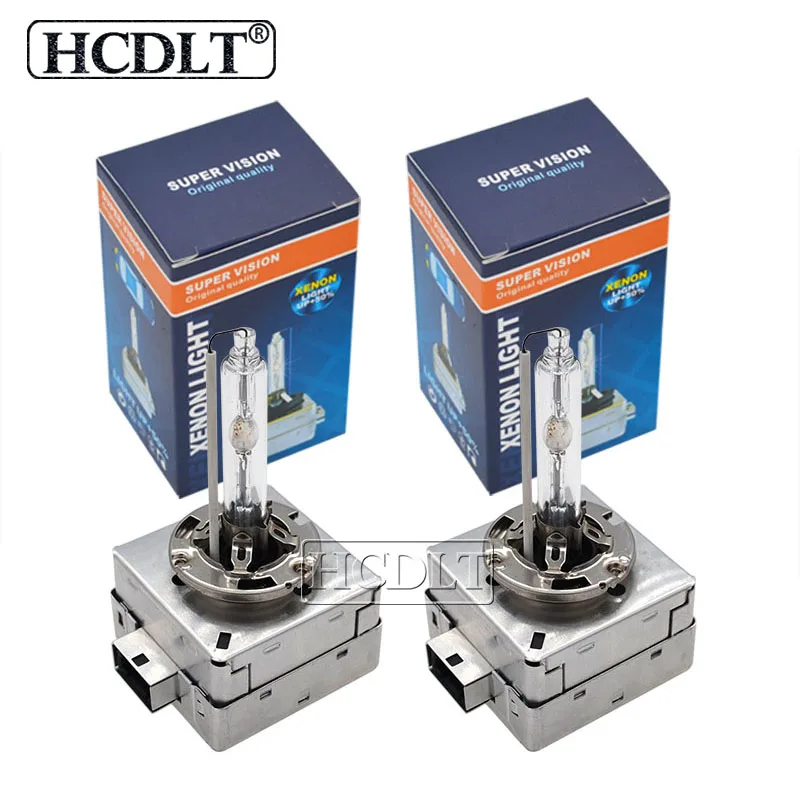 HCDLT Original D1S HID Xenon Bulb D3S Metal Base Car Headlight Replacement Bulb 35W 4300K 5000K