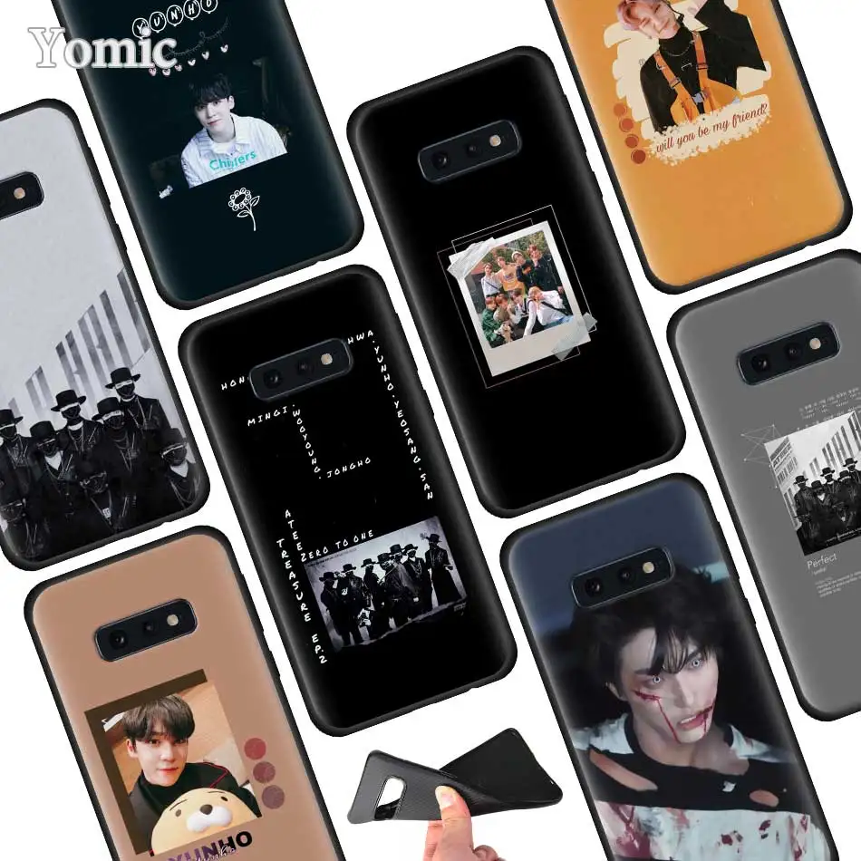 

ATEEZ HongJoong SeongHWA Back Silicone Phone Case for Samsung Galaxy S10 S10e S8 S9 Plus S7 Edge Note 8 9 M30 M20 Case Cover