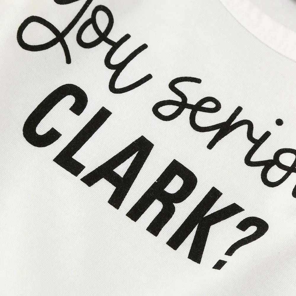 Комплект одежды для новорожденных боди с надписью You Serious Clark + штаны принтом