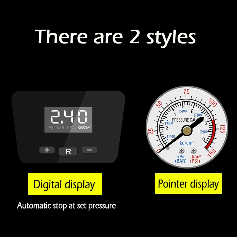 Автомобильный светодиодный цифровой Дисплей воздушный компрессор Портативный надувной насос 12V автомобильных шин быстро Мини Элек