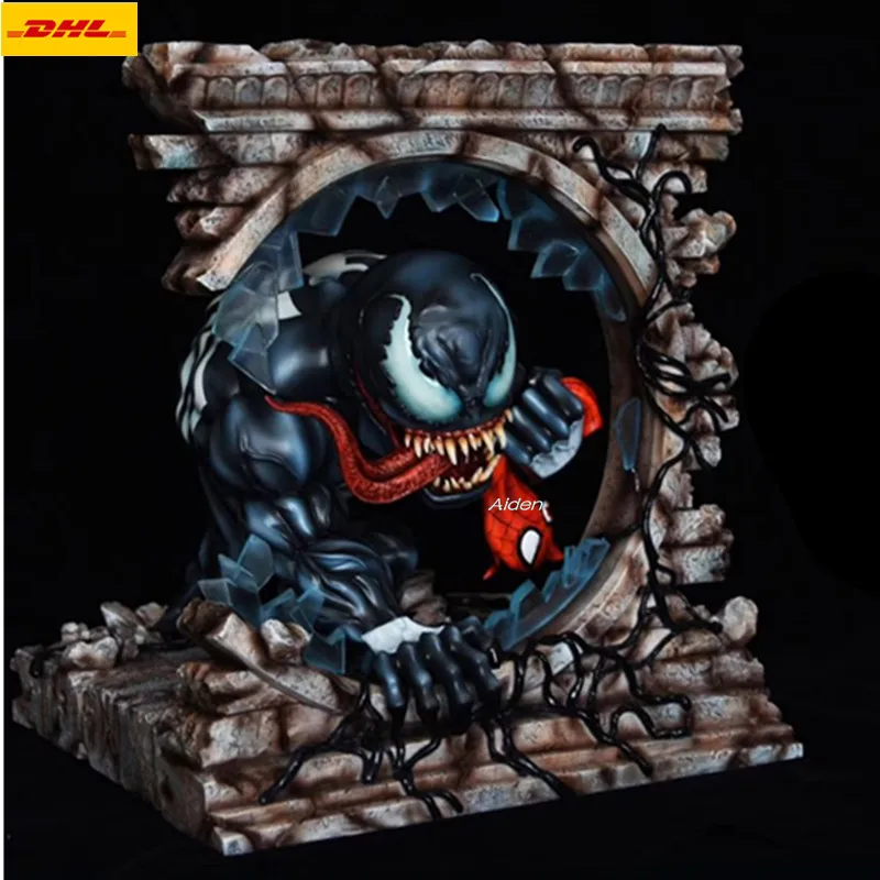 

10" Statue Venom Bust Edward "Eddie" Brock Full-Length Portrait Venom Spider-Man GK Action Figure Model Toy BOX 25CM Z1377