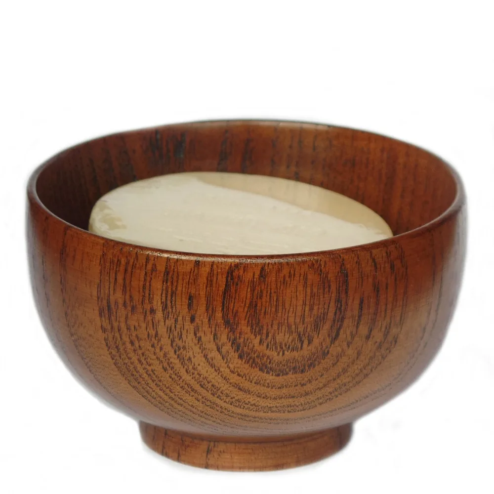 

12pc/set Chinese Shaving Soap Bowl, Japanese Rice&Noodles Natural Wood Bowls (11.5*6.7 cm)