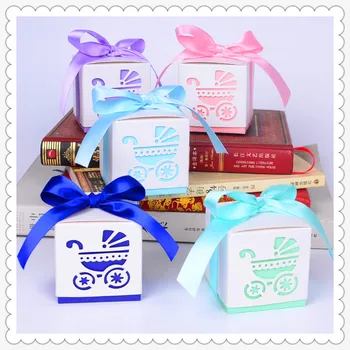 

Free shipping! 100pcs/Lot! Baby cart pattern Candy Box Gift Boxes for Baby Shower Favor Gift Boy&Girl's Birthday Party Favors
