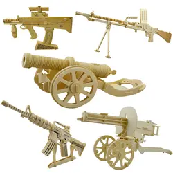 Building Block оружие Кэннон 3D деревянный военной серии кубики для игры «ганблокс» сборные комплекты декоративные игрушки для взрослых детей