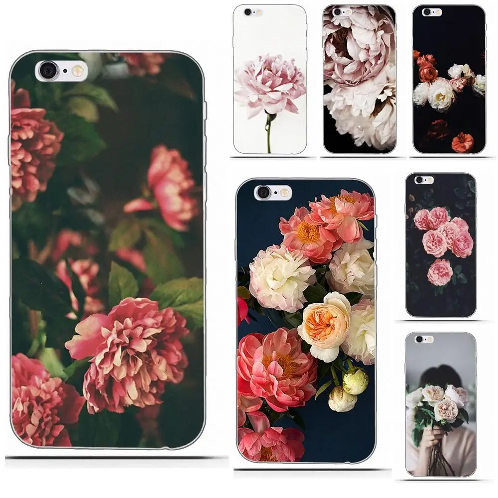 Цветочные фотографии пионов для HTC Desire 530 626 628 630 816 820 One A9 M7 M8 M9 M10 E9 Plus U11 Moto G G2