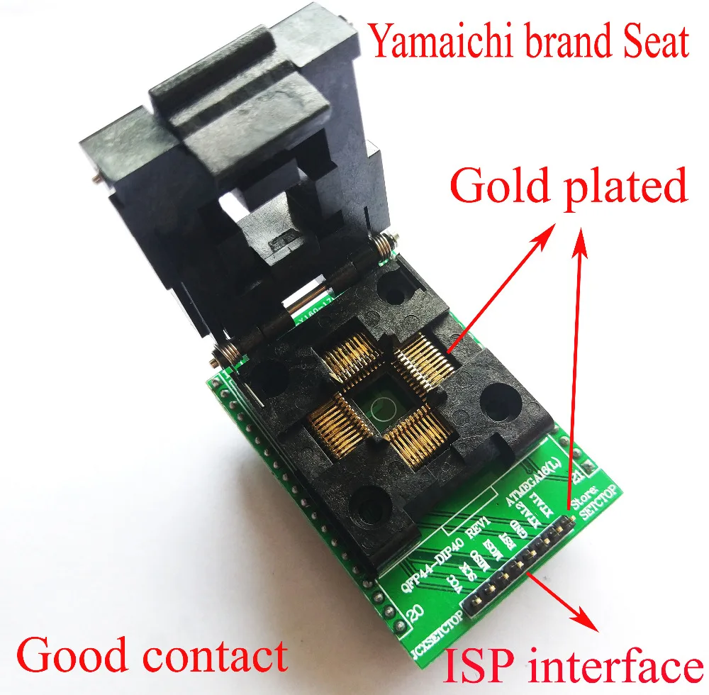 LQFP44 TQFP44 К DIP40 адаптер QFP44 Adpater IC чип тест ожога блок atmega16 atmega32 lqfp AVR разъем программист