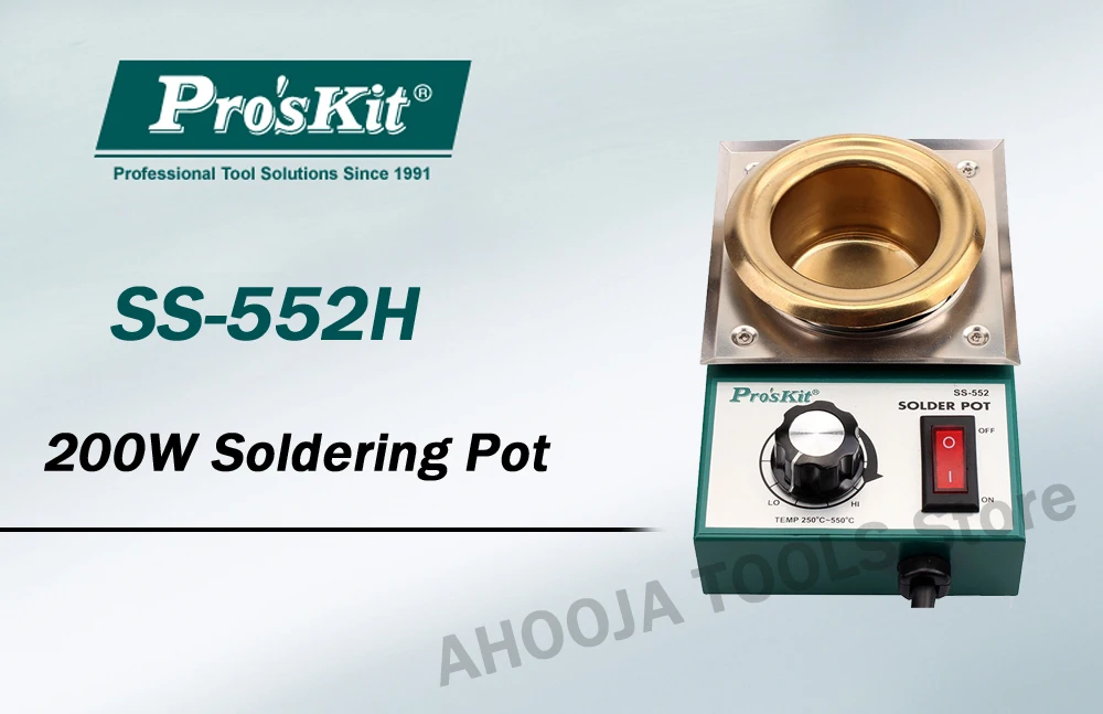 Pro'skit SS-552H 200 Вт Защита окружающей среды круглая Оловянная плита Бессвинцовая паяльная печь Dip Оловянная плита Оловянная сковорода Распайка