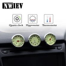 NWIEV для Ford Focus 2 3 VW Passat B6 B5 B7 B8 Toyota Avensis Skoda, автомобильные часы, термометр, гигрометр, украшения, аксессуары