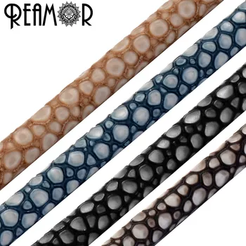 

REAMOR High Quality 4 Colors 5mm PU Stingray Leather Rope String Cord For DIY Bracelet Jewelry Craft Making Findings Wholesale