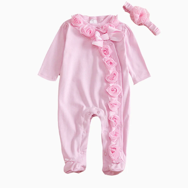 Buy Baby Clothes Newborn Girls Footies Sweet Pink