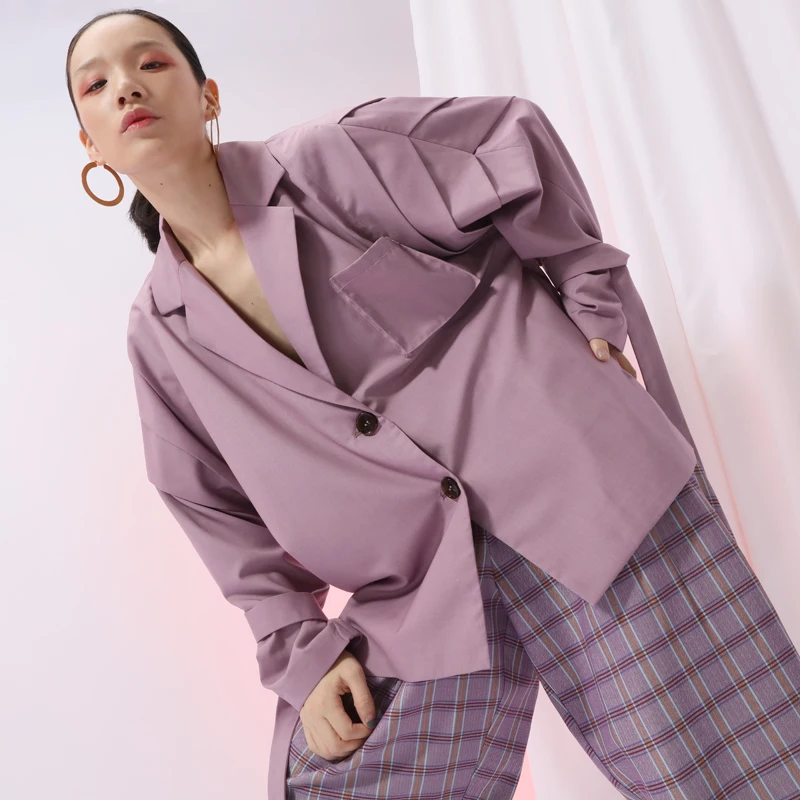 Match Femme Lâche Unique Bandage Veste À purple Poitrine Femelle En V Femmes Vestes Col Profond Tous 2018 Manches Longues Getsring Les Apricot Manteau Tops qzVUGLSMp