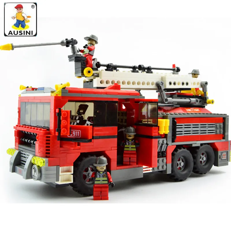 

Ausini 939Pcs model building blocks city fire 3D blocks Educational building toys hobbies building bricks