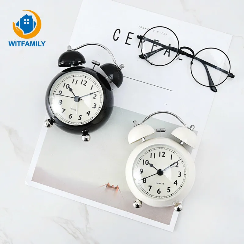 Classic Vintage Alarm Clock with Loud Alarm Quartz Stainless Metal Nightlight Mute Dual Bell Clock Battery Operated Table Clock Classic Vintage Alarm Clock with Loud Alarm Quartz Stainless Metal Nightlight Mute Dual Bell Clock Battery Operated Table Clock