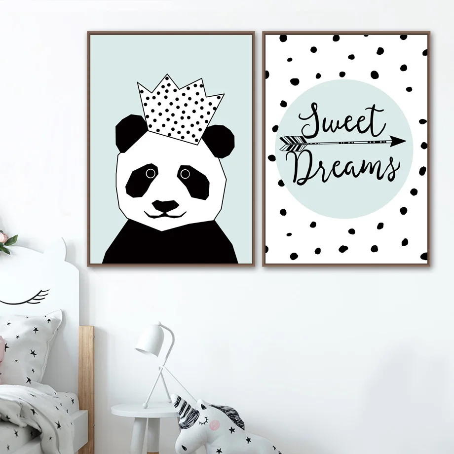 Black-White-Panda-Quotes-Wall-Art-Canvas-Painting-Nordic-Posters-And-Prints-Cartoon-Wall-Pictures-For(3)
