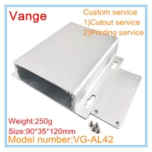 1 шт./лот Настенный алюминиевый сплит-корпус 6063-T5 алюминиевый diy Корпус чехол 90*35*120 мм пескоструйная обработка для PCB продукта