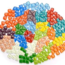 240 г/пакет смешанный цвет неправильный многоугольник стеклянная мозаика плитка для DIY ремесла мозаики ремесло Прозрачный камень