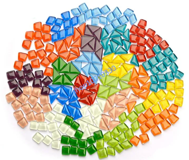 

240g/bag Mixed Color Irregular polygon Glass Mosaic Tiles For DIY Crafts Mosaic Making Craft Transparent Stone