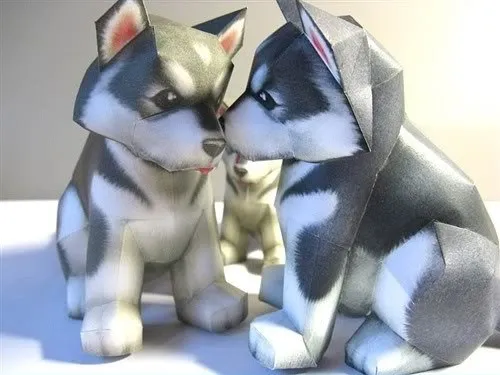 Free shipping 3D  paper model Yakuchinone DIY Husky dog  