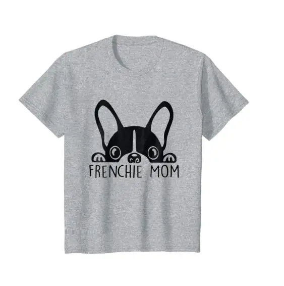 Футболка Frenchie Mom футболка с изображением собаки для влюбленных харадку каваи