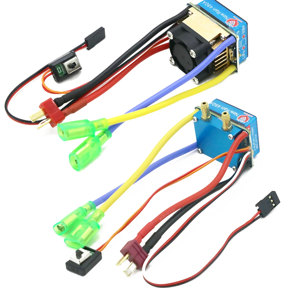 

1pcs 480A Brushed ESC Speed Controller Dual Mode Regulator band brake 5V/3A for 1/10 RC Car/Boat