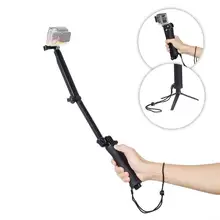 Sunmall 3-сторонний выход ручной монопод для селфи монопод Selfie Stick складной держатель для экшн-камеры GoPro Hero 7 6 5 4 3+ SJCAM SJ4000 SJ5000 Yi Камера