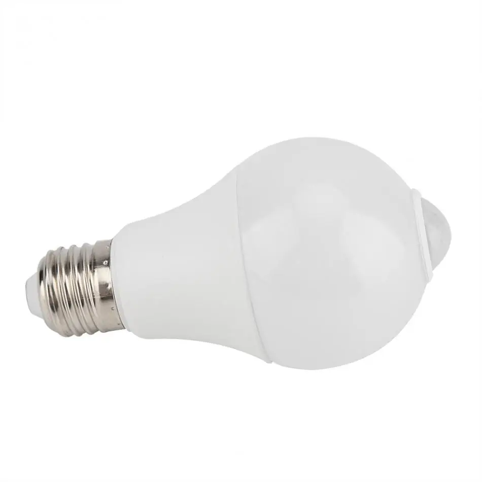 E27 светодиодный лампы движения PIR Сенсор лампа человеческого тела Индукционная лампа освещения AC85-265V чистый белый