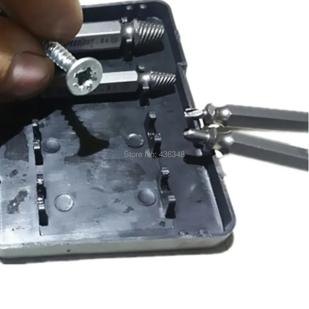 

4pcs Screw Extractor Drill Bits Guide Set Broken Damaged Bolt Remover Woodworking Drill Bit Double Ended Damaged Screw Extractor