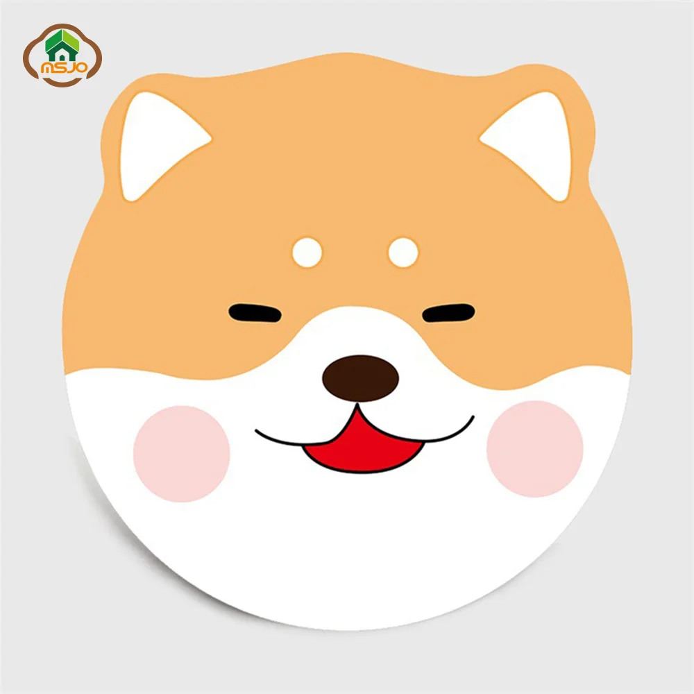 MSJO круглый ковер для детей Шиба собака кошка мультфильм Животные Хаски ину