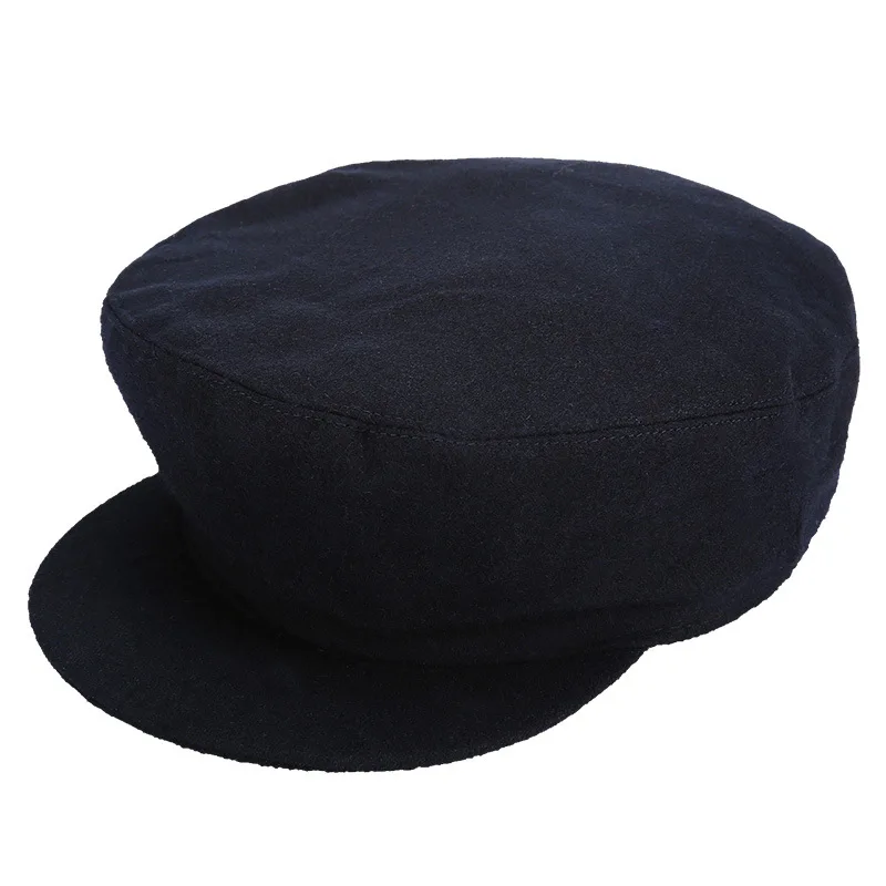 Navy Blue 3 Фетровая плоская газетная Кепка s для мужчин, шикарная Кепка для гольфа Гэтсби, козырьки, кепка плюща - Цвет: Navy Blue 3