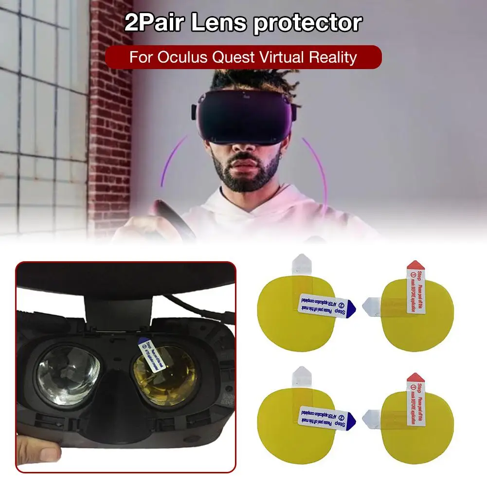 

2 Pairs Lens Protector HD Clear Film Screen Protector for Oculus Quest Oculus Rift S Virtual Reality