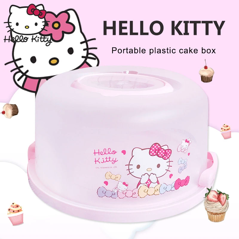 

Plastic Round Cake Box Food Handle Pastry Portable Storage Durable Boxes Dessert Container Cover Case Birthday Plush Backpack