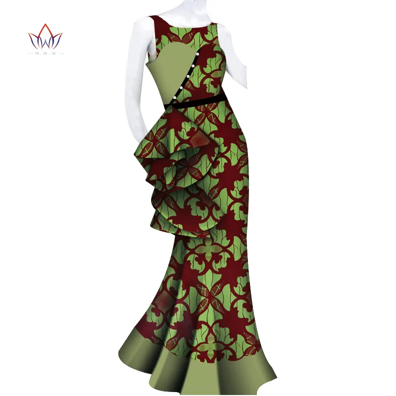 Vestidos африканские платья для женщин Дашики элегантное вечернее платье размера плюс Srapless традиционная африканская одежда WY4285 - Цвет: 18